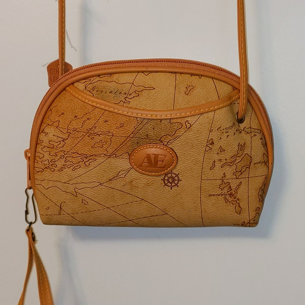 Vintage Map Crossbody Bag